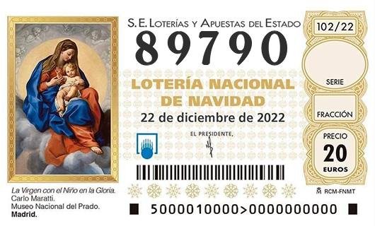 Numero 89790 loteria de navidad