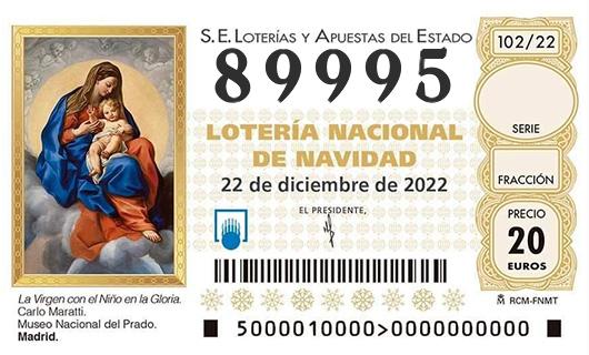 Numero 89995 loteria de navidad