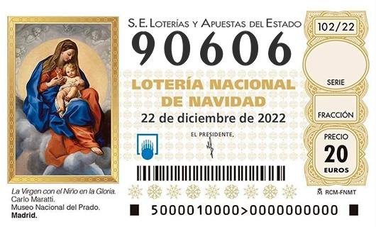 Numero 90606 loteria de navidad