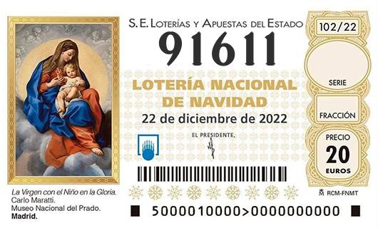 Numero 91611 loteria de navidad