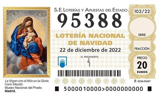 Número 95388 loteria de navidad