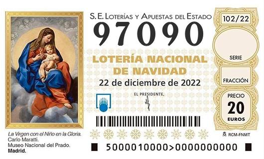 Número 97090 loteria de navidad