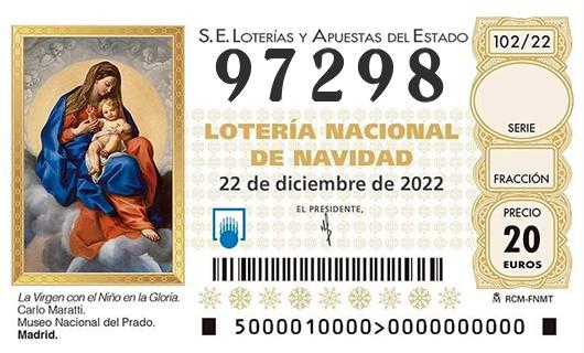Numero 97298 loteria de navidad