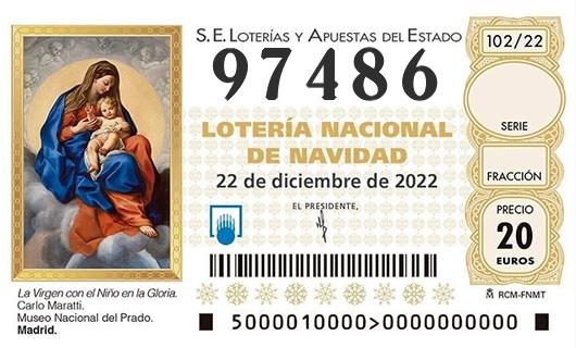 Número 97486 loteria de navidad