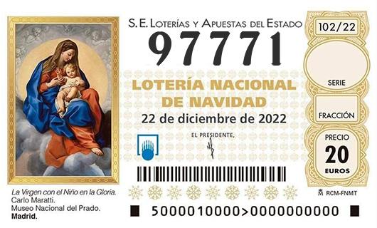 Número 97771 loteria de navidad