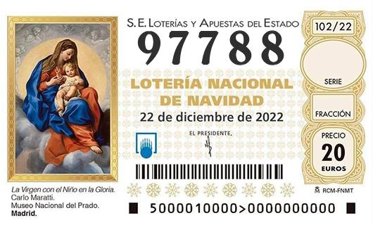 Número 97788 loteria de navidad