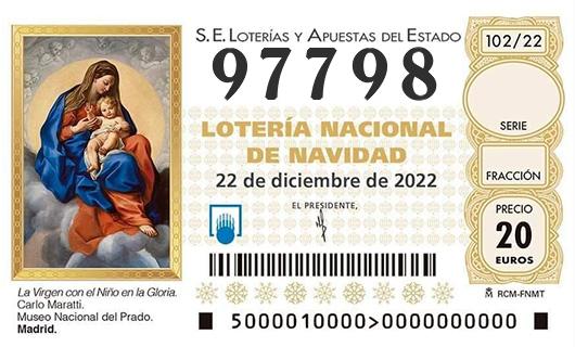 Número 97798 loteria de navidad