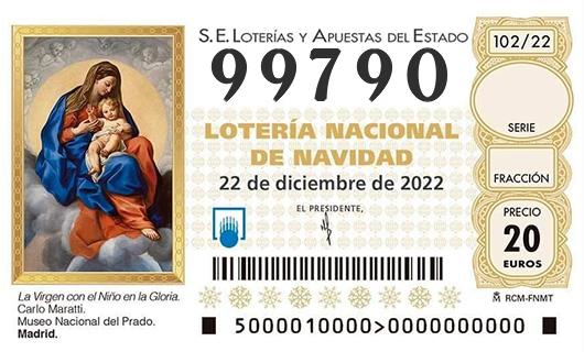 Numero 99790 loteria de navidad