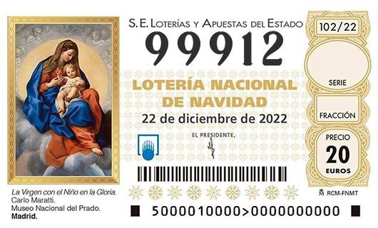 Numero 99912 loteria de navidad