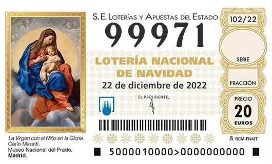 Número 99971 loteria de navidad